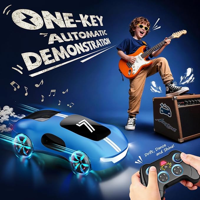 AEROQUEST Gesture Sensing Remote Control Car for Kids Gift | Remote Control Stunt Drift USB-C Charging Light Spray Sound Gesture Sensing Spotrs Birthday Holiday Gifts 2.4GHz 4WD