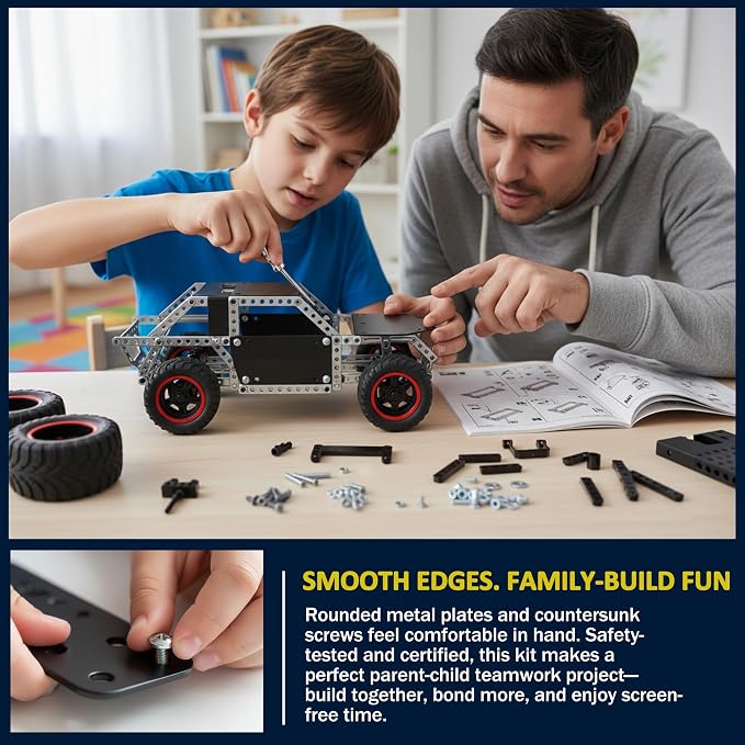 496 Pcs Metal Building Toys for Boys & Girls 8-12 Years Old, Off-Road Vehicle Model Truck Kits, STEM Engineering Construction Set, Monster Car Educational Gift for Kids Ages 8 9 10+
