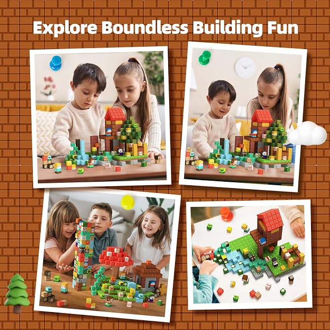 GobiDex 100PCS Magnetic Blocks Animal Toys, Build MagWonder with Building Construction Playset, STEM Pretend Play Gifts for Kids