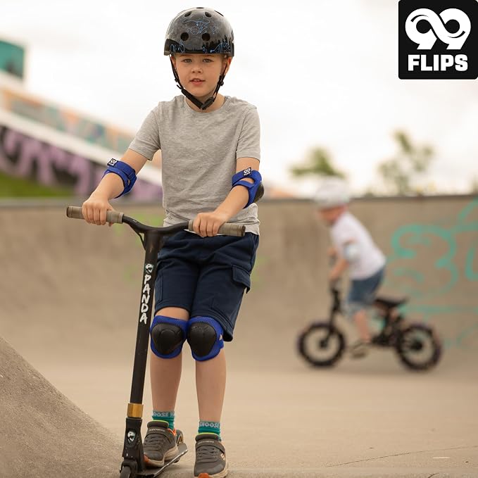 99FLIPS 6pcs Complete Set 3-12 Years- Knee Pads Elbow Pads and Wrist Guards for Kids and Toddler
