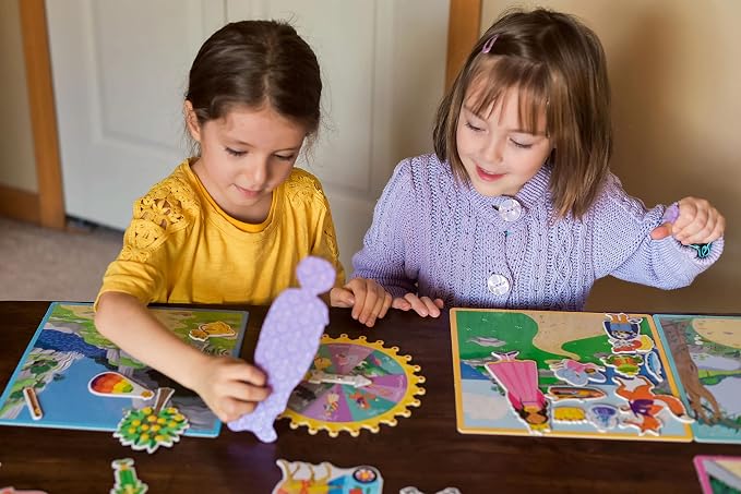 eeBoo Fairytale Spinner Game - Award Winning Story Building Spinner Game, Screen-Free Fun for 2-4 Players, Kids Ages 5 and up