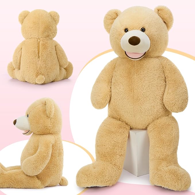 MaoGoLan Giant Teddy Bear Plush,39 inches Big Teddy Bear Stuffed Animal,Adorable Smiling Large Bear,Express Your Love Gift for Kids,Girlfriend,Baby Shower,Valentines Day,Christmas,Long Distance