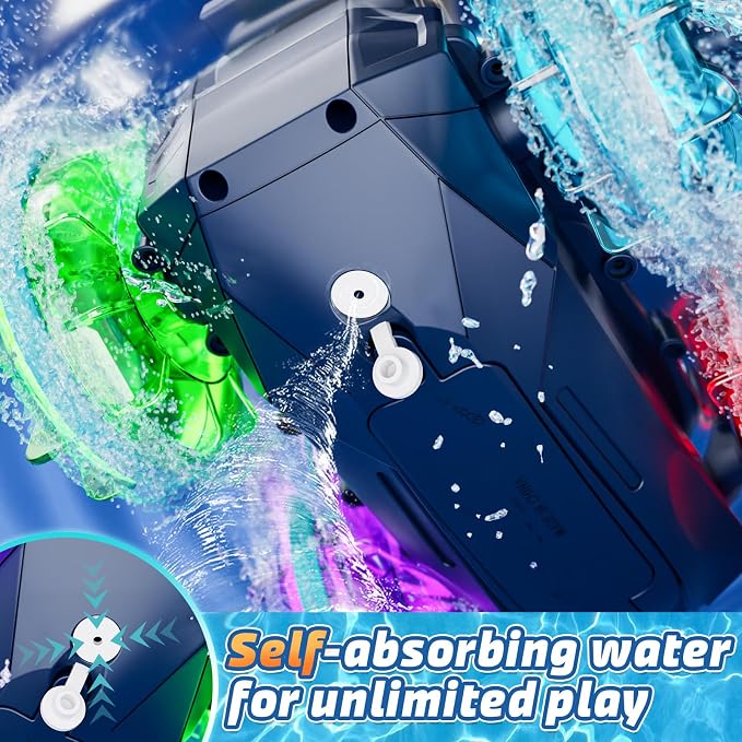 Lehoo Castle Amphibious Remote Control Car, 4WD RC Cars for Boys Age 8-12 with Water Gun, Remote Control Boat for Kids, 2.4 GHz Waterproof RC Trucks, Pool Toys for 6 7 8 9 Year Old Boys