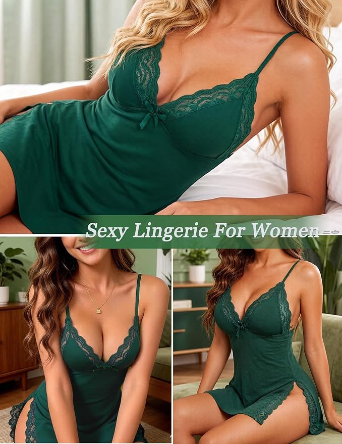 Avidlove Women's Lingerie Sexy Nightwear Spaghetti Strap Nightgown Babydoll Chemise
