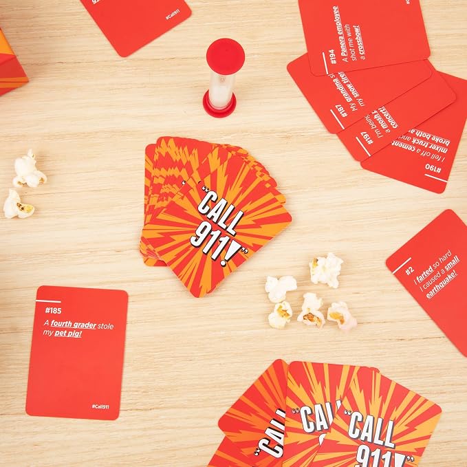 Call 911! [A Family Game of Unexpected Emergencies | Card Games for Adults & Teens, 200 Emergency Prompts | Fun Card Games for Family Game Nights & Parties | Ages 12 Up]