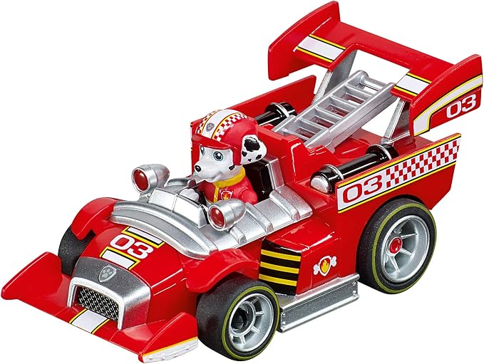 Carrera GO 63514 Official Licensed PAW Patrol Battery Operated 1:43 Scale Slot Car Racing Toy Track Set with Jump Ramp Featuring Chase and Marshall for Kids Ages 5 Years and Up 20063514