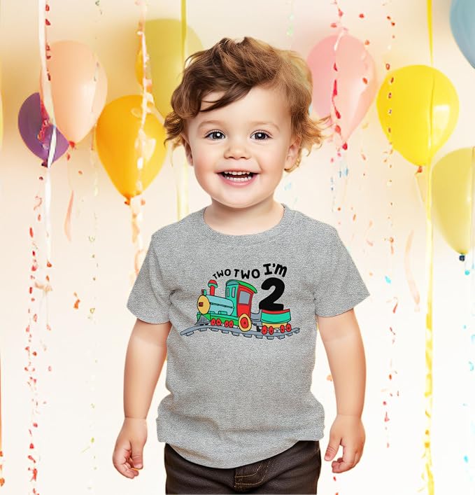 Unordinary Toddler 2nd Birthday Shirt boy Chugga Chugga Two Two Train im 2 Years Old Second Birthday Tshirt
