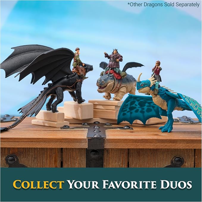 DreamWorks Dragons, How to Train Your Dragon, Gronckle & Fishlegs, Viking Duo Action Figures, Kids Toys for Boys Ages 4 and up