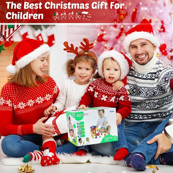 Baby Toys for 2 Year Old Boy Girl Gift Musical Train Baby Toys 18-24 Months,Early Educational Learning Montessori Kids Toys with Blocks/Light Toddler Christmas Birthday Gifts for 2 3 Year Old