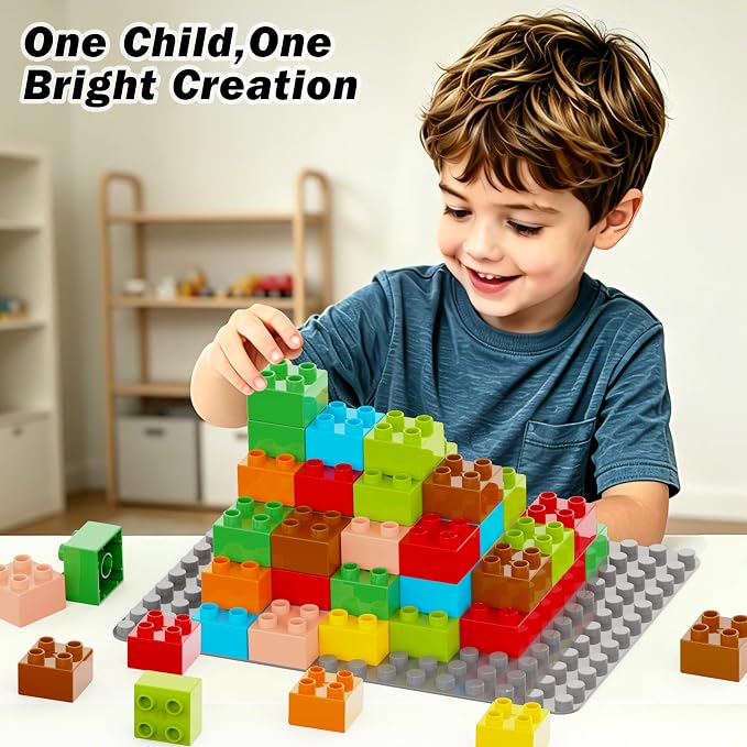 Building Blocks for Kids Ages 3-8 | Creative Construction Set with Baseplate & Vehicles | STEM Educational Toy for Imaginative Play for Boys & Girls (Rebuild the City)