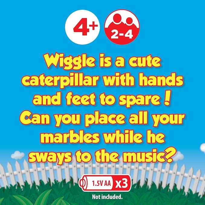 Giggle Wiggle Board Games for Kids, Family Game Night, Hand-Eye Coordination, Preschool Games, The Wiggle Race to Get Your Marbles to The Top Game, Ages 4+, Batteries Not Included