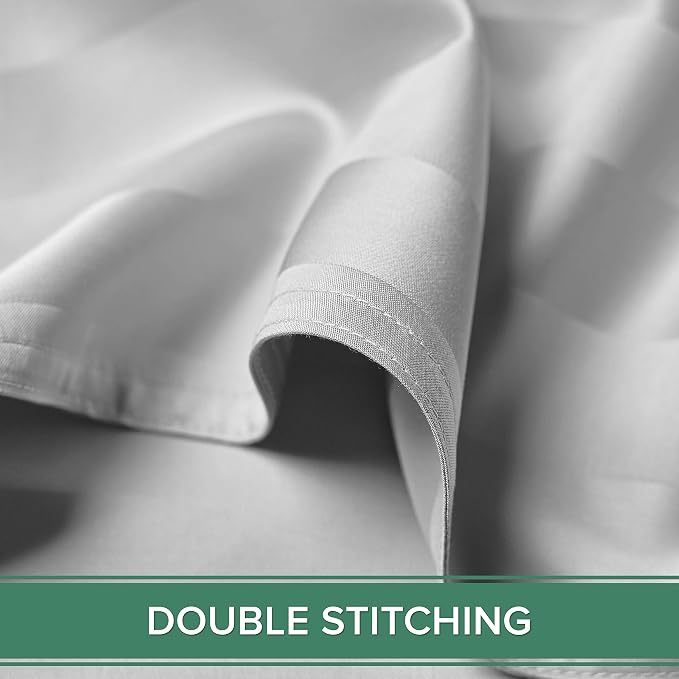 Pure Bamboo King Sheets, Genuine 100% Organic Viscose Derived from Bamboo Bed Sheet Set, Luxuriously Soft & Cooling, Double Stitching, 2 Year Quality Promise (King, Jacquard White)