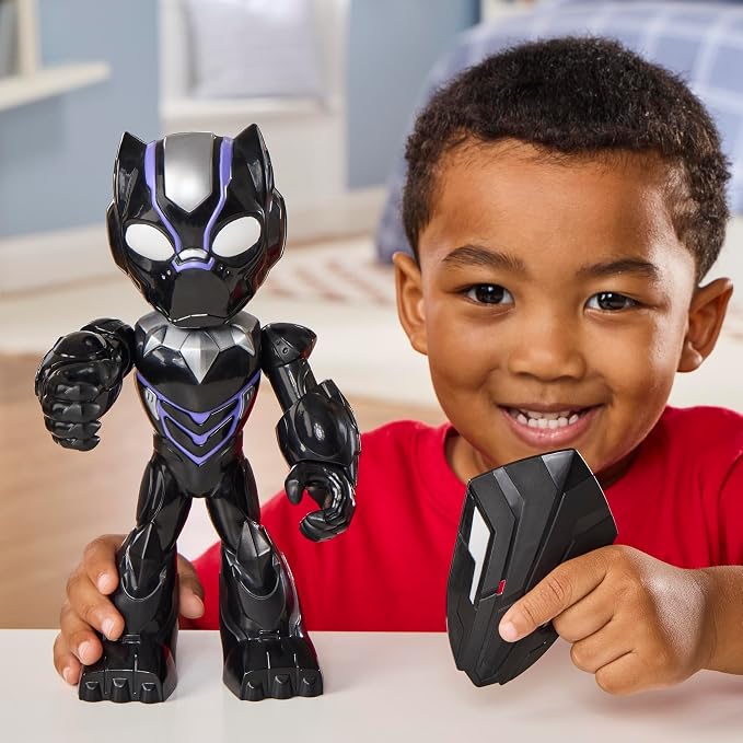 Marvel Iron Man and His Awesome Friends Supersized Black Panther Action Figure, 9-Inch (22.8 CM) Super Hero Toys for Kids, Ages 3+