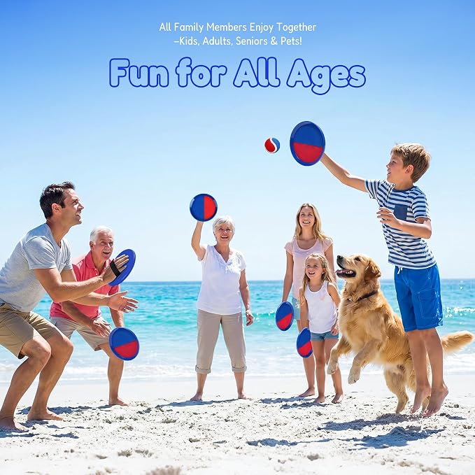 Upgraded Toss and Catch Ball Game Set, Beach Pool Toys Outdoor Games for Kids Toys, Outside Family Lawn Yard Games, for Boys Girls 3 4 5 6 7 8 9 10 11 12 Years Old