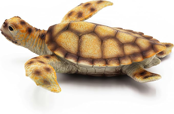 Gemini&Genius Sea Turtle Toy for Kids, Large Sea Turtle Animal Figurine, Realistic Sea Animal Play Action Figure Toy, Education, Collection, DIY Craft or Decor Toy for Kids