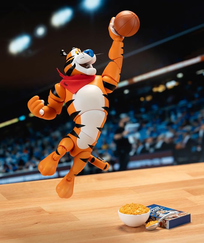 Jada Tony The Tiger Frosted Flakes 6" Action Figure, Highly Articulated, Collectible, Nostalgic Detail, Exclusive Packaging