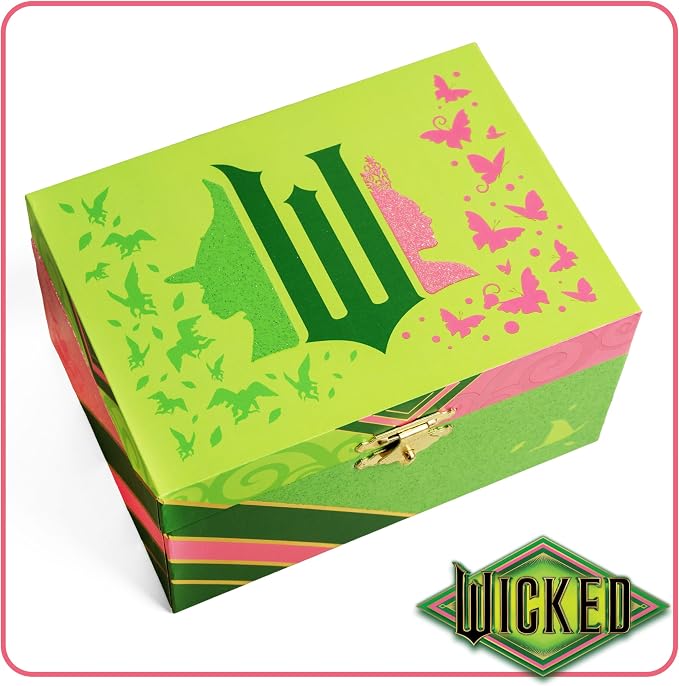Wicked Jewelry Box for Girls - Musical Jewelry Box with Spinning Figurine, Wicked Toys for Kids Ages 3-5