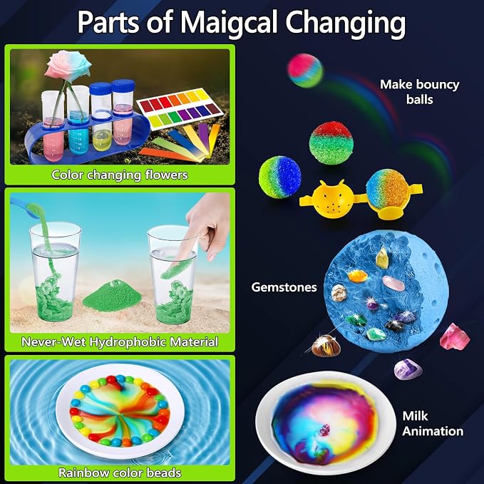 UNGLINGA 300+ Experiments Science Kit for Kids | S.T.E.M Educational Toys with Lab Manual | Volcano, Crystal Growing, Chemistry Set | Christams Birthday Gifts for Boys & Girls