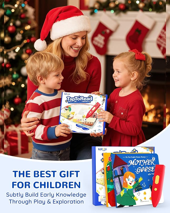 KOKODI Talking Books, 2Pcs Nursery Rhyme Books Interactive Audio Sound Books, Compatible with KOKODI Talking Pen (Nursery Rhyme Books Only, No Pen)