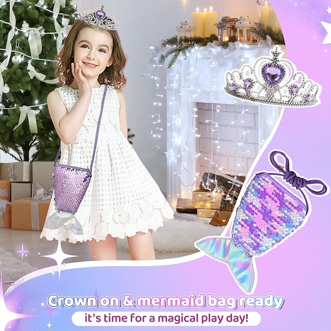 Jenria Mermaid Gift for Girls Toys Age 6-8, Kindergarten Graduation Gifts for Girls, Birthday Gifts for Girls Age 3 4 5 6 7 8 9 10, Girl Toys, Birthday Gifts Set, for Daughter, Niece, Little Girl