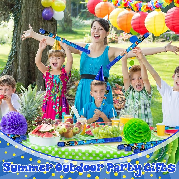 Halloscume 12 Pcs Comics Party Favors, 15'' Water Guns Bulk for Kids Water Squirt Blasters Guns, Summer Activity Swimming Pool Backyard Beach Outdoor Toys for Kids Adults, 39 ft Range Shooter