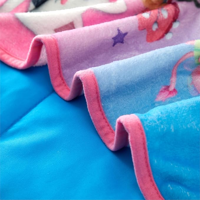 Super Soft Plush Toddler Quilted Nap Mat with Built in Blanket and Pillow