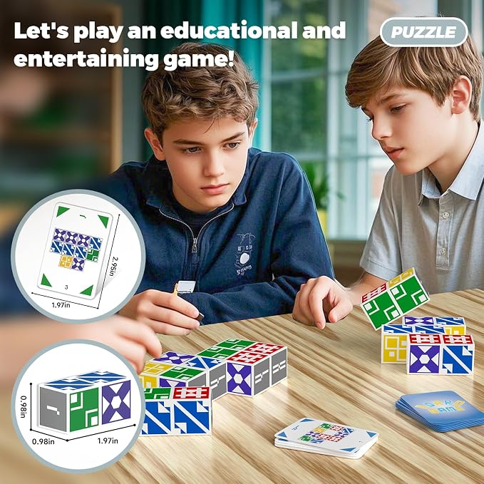 BBnote Matching Puzzle Game for Kids & Adults, Family Board Games Block for Boys & Girls Ages 6-8 8-12, 3+ Player Card Puzzles for Children 6+ Year Olds