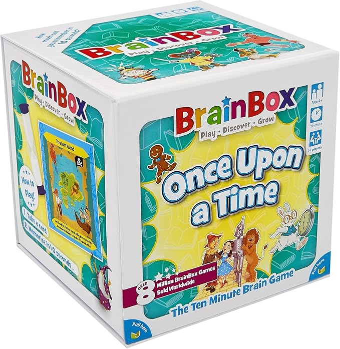 BrainBox BrainBox Once Upon a Time Card Game - Memory & Observation Game, Family-Friendly Fairy Tale Trivia Game for Kids & Adults, Ages 8+, 1+ Players, 10 Minute Playtime, Made by Green Board Games