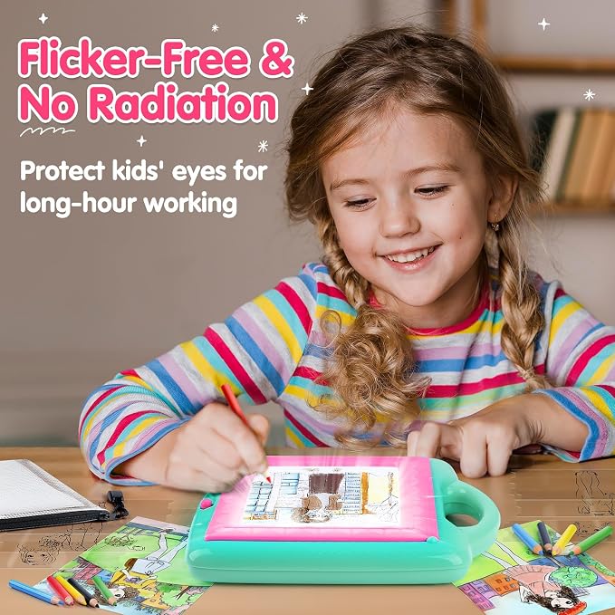 PLAY Light Up Tracing Pad for Kids, LED Tracing Pad Toys for Girls Ages 6-12, Arts & Crafts Writing Drawing Tracer Board, Birthday Toys Gifts Ideas for Girl or Boy 6+ Year Old