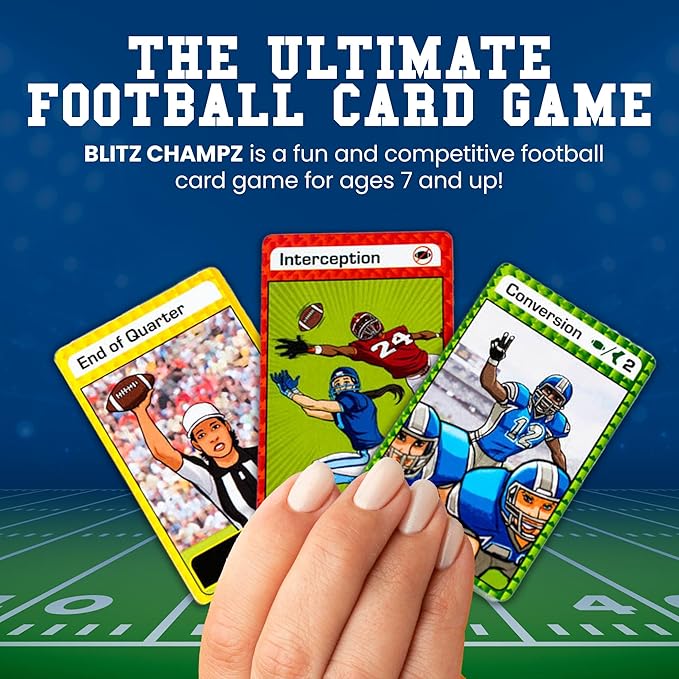 Blitz Champz Kansas City Chiefs – Officially Licensed NFL Playing Cards & Chiefs Gifts for Men & Women, Fun Travel Card Games for Adults & Kids Ages 7+, Camping Games for Friends & Family Game Night