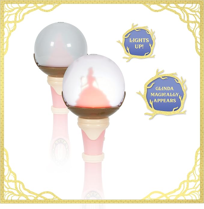 Wicked Glinda Light and Sound Musical Bubble Wand, Includes Bubble Solution