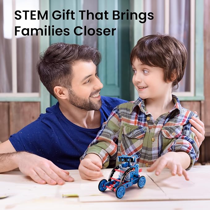Sillbird Solar Robot Building Kit STEM Gift for Boys Aged 8-12, 12-in-1 DIY Science Educational Robotic Toys for Kids Teens Birthday, Powered by the Sun with 190 Pieces