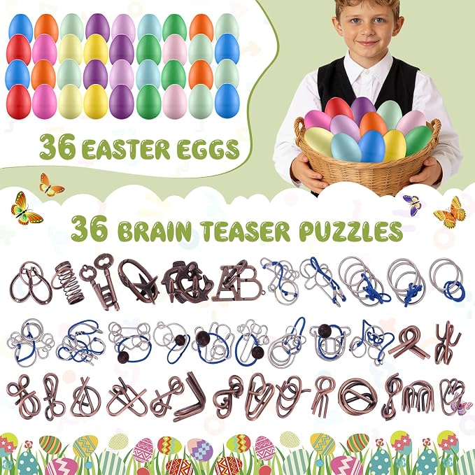 Mytothfy 36 Pack Brain Teaser Puzzles for Adults Teens - Metal Puzzles 3D Puzzle Game Toys for Adults Teens - Unlock Interlocking Puzzle Adult IQ Education Smart Toys