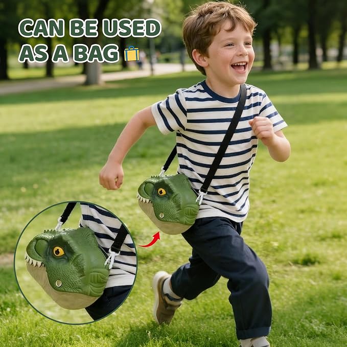 3-in-1 Dino Bag, Rolling Wheels & Launch Tracks, 13pc Jurassic Set, 3+ Gift | 3-in-1 dino bag: store, pull & launch! 13pc set with wheels & track fuels imaginative Jurassic play. Gift 3+
