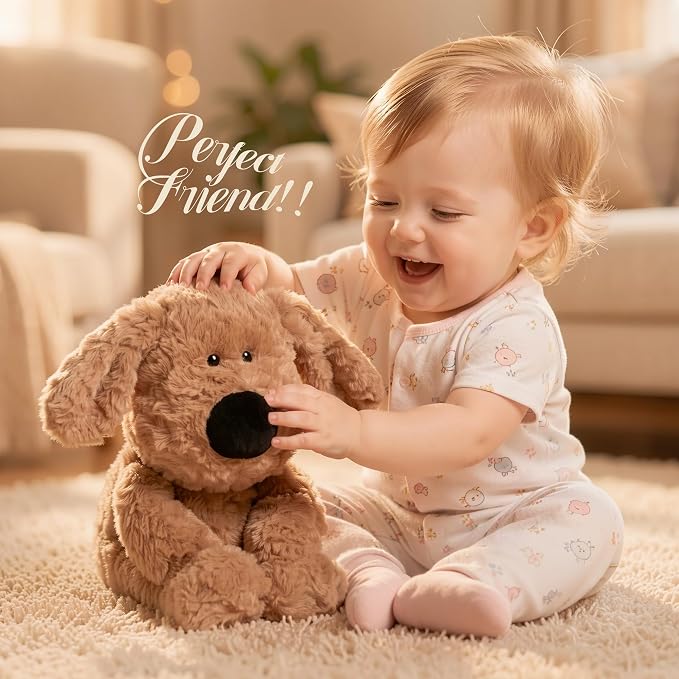 Cartoon Style Dog Stuffed Animals Soft and Premium Puppy Plush Toy Gift for Babies, Kids, Adults, Great for Christmas, Easter, Birthdays & as a Friendly Companion for Real Pets,11.8''