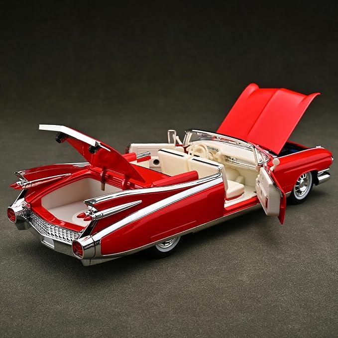 RZAPE Toy Car Models 1/24 Diecast Cars Eldorado Metal Model Car Carros De Coleccion,Model Cars Kits for Adults and Boys,Pull Back Car with Lights and Sounds,Toy Cars for Boys Age 4-7（Red）