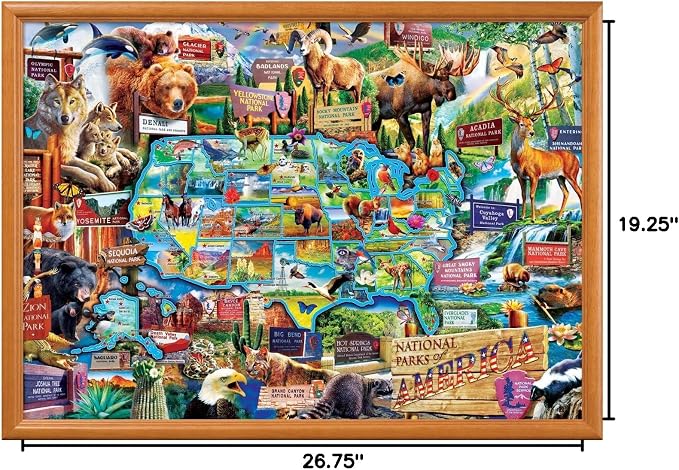 MasterPieces - 1000 Piece Jigsaw Puzzle, National Parks of America, Fun for Adults, Family, Kids 19.25"x26.75"