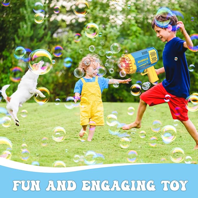 Bubble Machine, 2 Pack Bubble Gun for Toddlers, Toys for Kids 3 4 5 6 7 8 Years Old, Bubbles Maker Blower, Toy for Boys Girls Outdoor Indoor Birthday Wedding Party, Gifts for Ages 4-8