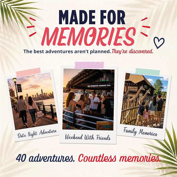 New Jersey Bucket List Scratch Off Cards - 40 Adventure Cards with Region Split Map, Hidden Gems, Scenic Escapes & Local Favorites - Travel Gift for Couples, Families, Friends & Tourists