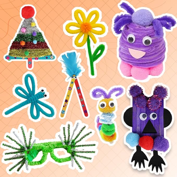 ANTDECOUS Arts and Crafts Supplies Kit for Kids - 1650+PCS Craft Supplies & Materials for Kids Creative Art Birthday Holiday Gift Craft Kits for Girls Boys 4+ 5 6 7 8 9 Year Old