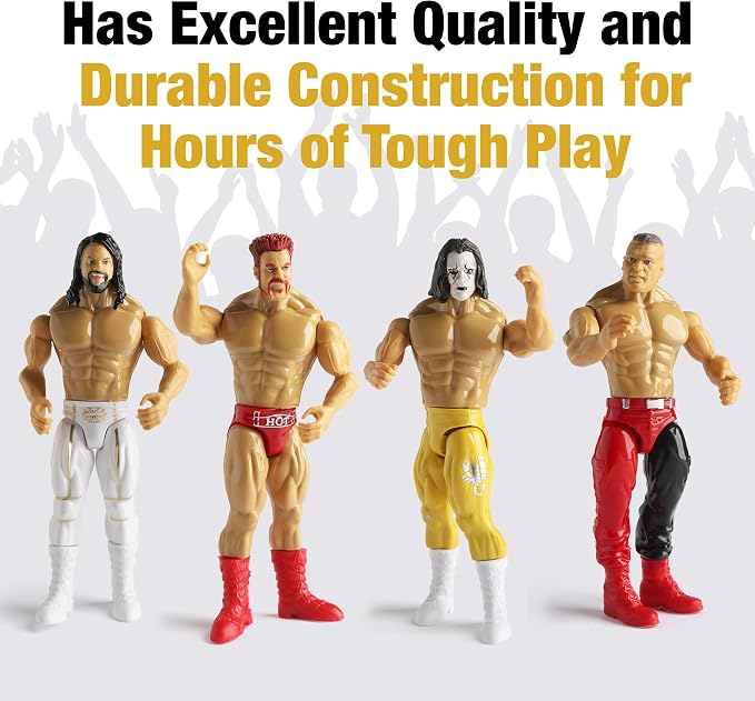 Gift Boutique Action Figures Wrestling Toys Playset for Kids, 16 Piece Wrestler Figure Set with Movable Joints, Large 7 Inch Figures, Ultimate Birthday Party Gifts Wrestlers Accessories