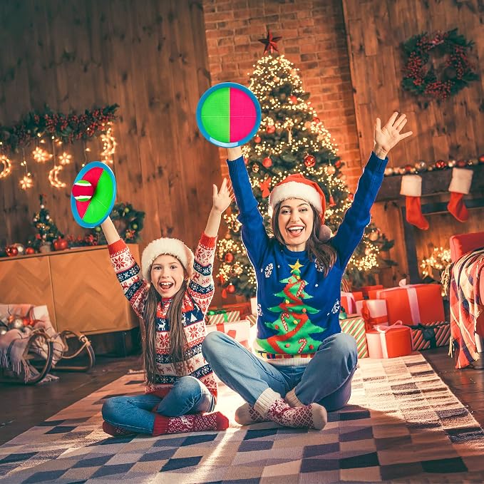 PlayZap Toss and Catch Ball Set - Outdoor Toys for Kids Games - Outside Yard Pool Beach Toys for 3 4 5 6 7 8+ Years Old Boys Girls - Birthday Baseball Gift