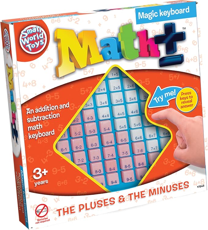 Small World Toys Addition and Subtraction Games, Preschool Math Counting Toys, Kindergarten Math Games Board for Ages 3+ Preschool Learning Activities Educational Toys, Learning Gift for Kids