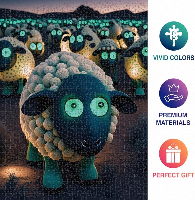 Cross & Glory - Henry and The Herd - 1000 Piece Jigsaw Puzzle for Adults & Kids 12+ | Perfect for Animal and Puzzle Lovers | Vibrant Quality Pieces | Challenging and Relaxing | Great Gift Idea