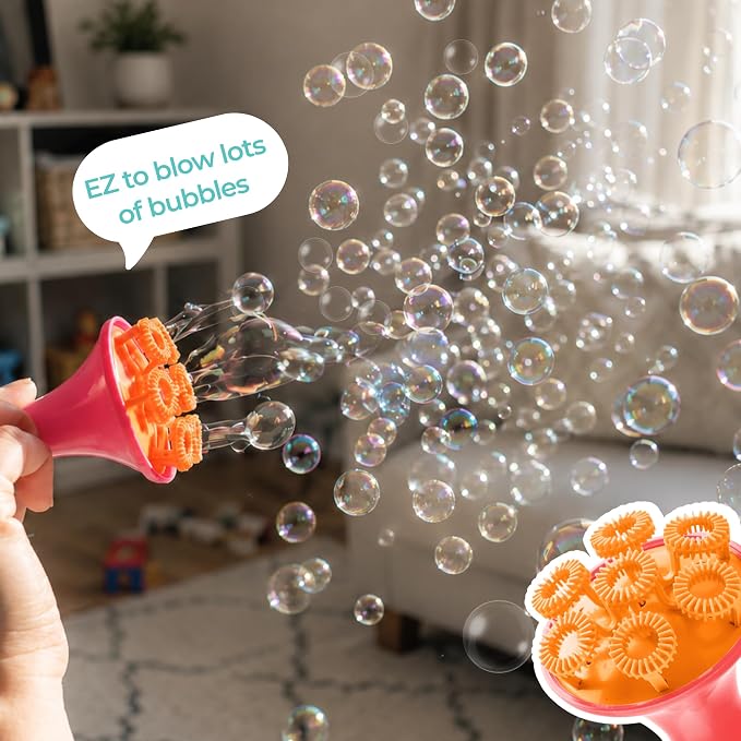 Innobaby Spike Mess Free Botanical Bubbles w/ 2 EZ Blow Wands & Trays -Pink