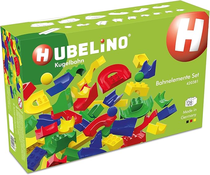 Hubelino 128 Piece Run Elements - The Original Marble Run Expansion Set - Made in Germany