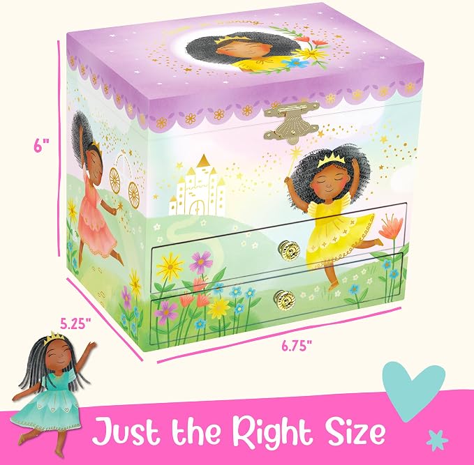 Giggle & Honey® Musical Ballerina Jewelry Box for Girls | Music Boxes for Little Girls | Toddler Jewelry Box for 4 Year Old Kids | Toys for Toddlers | Birthday Gifts for Kids 5, 6, 7, 8, 9 Years