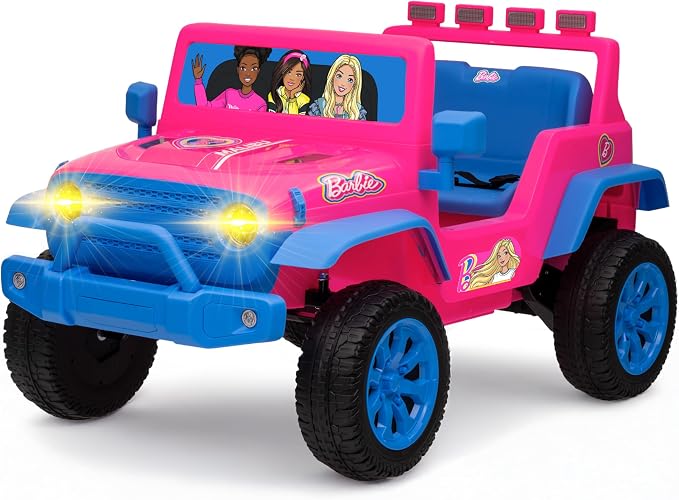 Barbie - Ride On Toy for Kids, LED Headlights, Music and Horn
