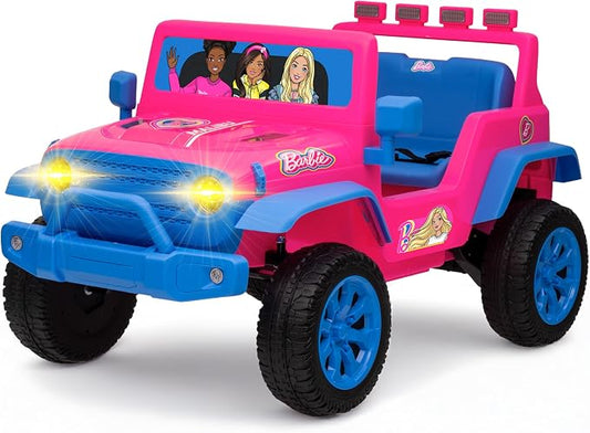 Barbie - Ride On Toy for Kids, LED Headlights, Music and Horn