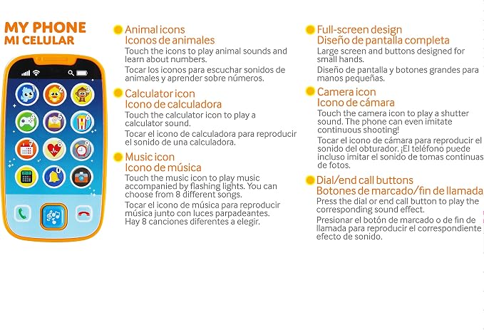 JOYIN Baby Toy Phone, Remote and Smartphone with Music, Fun Learning Musical Toys for Babies, Boys or Girls, Holiday Stocking Stuffers, Birthday Gifts for Kids